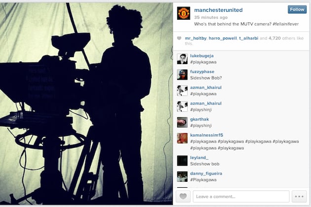 Fans flood Man Utd's Fellaini Instagram post with #PlayKagawa.