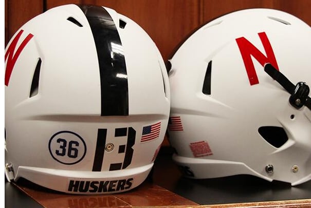 Photo: Nebraska Honors Nick Pasquale with Helmet Decal