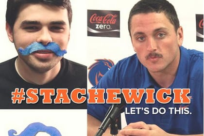 1000 Boise State Students Are Wearing Blue Mustaches to Support QB