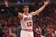CHICAGO, IL - APRIL 27: Kirk Hinrich #12 of the Chicago Bulls encourages the crowd to cheer as the Bulls take on the Brooklyn Nets in Game Five of the Eastern Conference Quarterfinals in the 2013 NBA Playoffs at the United Center on April 27, 2013 in Chicago, Illinois. NOTE TO USER: User expressly acknowledges and agrees that, by downloading and/or using this photograph, User is consenting to the terms and conditions of the Getty Images License Agreement. (Photo by Jonathan Daniel/Getty Images)