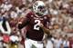 COLLEGE STATION, TX - SEPTEMBER 14: Johnny Manziel #2 of the Texas A&M Aggies looks to throw in the first quarter during a game against the Alabama Crimson Tide at Kyle Field on September 14, 2013 in College Station, Texas. (Photo by Scott Halleran/Getty Images)