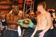 LAS VEGAS, NV - SEPTEMBER 13: Boxers Floyd Mayweather Jr. (L) offers Canelo Alvarez his championship belt during the official weigh-in for their bout at the MGM Grand Garden Arena on September 13, 2013 in Las Vegas, Nevada. The fighters will meet in a WBC/WBA 154-pound title fight on September 14 in Las Vegas. (Photo by Al Bello/Getty Images)
