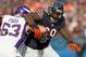 CHICAGO, IL - NOVEMBER 25: Henry Melton #69 of the Chicago Bears rushes against Brandon Fusco #63 of the Minnesota Vikings at Soldier Field on November 25, 2012 in Chicago, Illinois. The Bears defeated the Vikings 28-10. (Photo by Jonathan Daniel/Getty Images)