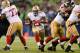 Dec 23, 2012; Seattle, WA, USA; San Francisco 49ers running back Frank Gore (21) carries the ball against the Seattle Seahawks during the game at CenturyLink Field. Seattle defeated San Francisco 42-13. Mandatory Credit: Steven Bisig-USA TODAY Sports