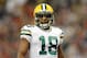 Oct 14, 2012; Houston, TX, USA; Green Bay Packers wide receiver Randall Cobb (18) against the Houston Texans in the second quarter at Reliant Stadium. Mandatory Credit: Brett Davis-USA TODAY Sports