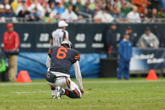 The Vikings hold the Bears on the first drive of the second half.