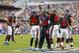 Sep 15, 2013; Chicago, IL, USA; Chicago Bears cornerback Tim Jennings (26) celebrates with teammates including Devin Hester (23) and Lance Briggs (55) after returning a Minnesota Vikings interception for a touchdown during the second quarter at Soldier Field. Mandatory Credit: Dennis Wierzbicki-USA TODAY Sports