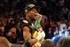 Sep 14, 2013; Las Vegas, NV, USA; Floyd Mayweather Jr. celebrates after defeating Canelo Alvarez by a majority decision at their WBC and WBA super welterweight titles fight at MGM Grand Garden Arena. Mandatory Credit: Jayne Kamin-Oncea-USA TODAY Sports