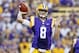 Sep 14, 2013; Baton Rouge, LA, USA; LSU Tigers quarterback Zach Mettenberger (8) throws against the Kent State Golden Flashes during the first half of a game at Tiger Stadium. Mandatory Credit: Derick E. Hingle-USA TODAY Sports
