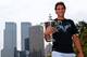 NEW YORK, NY - SEPTEMBER 10: 2013 US Open Champion Rafael Nadal of Spain poses with the US Open Championship trophy, following his victory in the men's singles final match against Novak Djokovic of Serbia, in Central Park on September 10, 2013 in New York City. (Photo by Clive Brunskill/Getty Images)