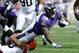 Sep 15, 2013; Baltimore, MD, USA; Baltimore Ravens running back Bernard Pierce (30) is tackled by Cleveland Browns defensive back Joe Haden (23) during the second half at M&T Bank Stadium. The Ravens won 14 - 6. Mandatory Credit: Brad Mills-USA TODAY Sports