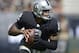 Sep 15, 2013; Oakland, CA, USA; Oakland Raiders quarterback Terrelle Pryor (2) throws a pass against the Jacksonville Jaguars at O.co Coliseum. The Raiders defeated the Jaguars 19-9. Mandatory Credit: Kirby Lee-USA TODAY Sports