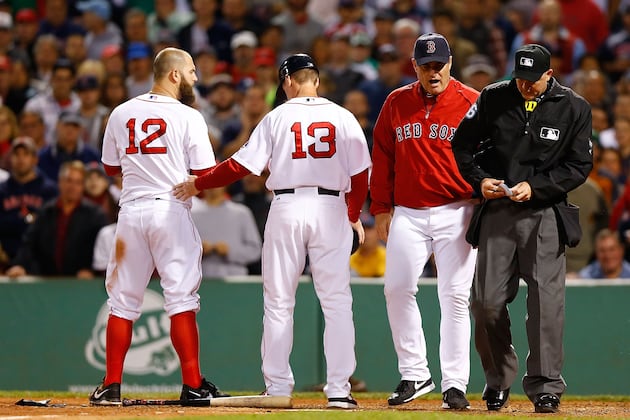 Boston Red Sox Mike Napoli Ejected