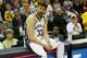 May 27, 2013; Memphis, TN, USA; Memphis Grizzlies center Marc Gasol (33) reacts after game four of the Western Conference finals of the 2013 NBA Playoffs against the San Antonio Spurs at FedEx Forum. The Spurs won 93-86. Mandatory Credit: Spruce Derden-USA TODAY Sports