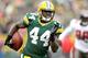 GREEN BAY, WI - NOVEMBER 20: James Starks #44 of the Green Bay Packers carries the ball after making a reception against the Tampa Bay Buccaneers at Lambeau Field on November 20, 2011 in Green Bay, Wisconsin. (Photo by Matthew Stockman/Getty Images)