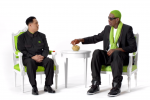 Rodman in Pistachio Ad with Kim Jong-Un Look-Alike