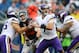 Sep 15, 2013; Chicago, IL, USA; Minnesota Vikings quarterback Christian Ponder (7) drops back to pass against the Chicago Bears during the first quarter at Soldier Field. Mandatory Credit: Jerry Lai-USA TODAY Sports