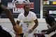 Jul 15, 2013; Las Vegas, NV, USA; Los Angeles Lakers forward Marcus Landry (7) dribbles the ball past Los Angeles Clippers center Vernon Macklin during an NBA Summer League game at Cox Pavillion. Mandatory Credit: Stephen R. Sylvanie-USA TODAY Sports