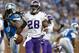 DETROIT, MI - SEPTEMBER 08: Adrian Peterson #28 of the Minnesota Vikings scores a second quarter touchdown in front of Louis Delmas #26 of the Detroit Lions at Ford Field on September 8, 2013 in Detroit, Michigan. (Photo by Gregory Shamus/Getty Images)