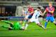 PLZEN, CZECH REPUBLIC - SEPTEMBER 17: Matus Kozacik (L) of Plzen challenges Sergio Aguero (C) of Manchester City during the UEFA Champions League match between FC Viktoria Plzen and Manchester City on September 17, 2013 in Plzen, Czech Republic. (Photo by Lennart Preiss/Getty Images)