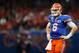 NEW ORLEANS, LA - JANUARY 02: Jeff Driskel #6 of the Florida Gators reacts during the Allstate Sugar Bowl against the Louisville Cardinals at Mercedes-Benz Superdome on January 2, 2013 in New Orleans, Louisiana. (Photo by Kevin C. Cox/Getty Images)