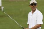 Watch: Obama Scolds Himself on Golf Course