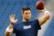 FOXBORO, MA - AUGUST 29: Tim Tebow #5 of the New England Patriots warms up prior to the preseason game against the New York Giants at Gillette Stadium on August 29, 2013 in Foxboro, Massachusetts. (Photo by Jared Wickerham/Getty Images)