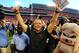 ATHENS, GA - SEPTEMBER 7: Head Coach Mark Richt of the Georgia Bulldogs celebrates after the game against the South Carolina Gamecocks at Sanford Stadium on September 7, 2013 in Athens, Georgia. (Photo by Scott Cunningham/Getty Images)