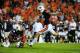 AUBURN, AL - OCTOBER 15: Cody Parkey #36 of the Auburn Tigers kicks a field goal against the Florida Gators at Jordan-Hare Stadium on October 15, 2011 in Auburn, Alabama. Photo by Scott Cunningham/Getty Images)