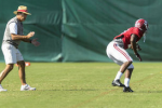 Belue Yet to Practice; 5 CBs Competing for Playing Time
