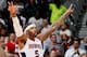 ATLANTA, GA - APRIL 29: Josh Smith #5 of the Atlanta Hawks reacts to the fans in the final minutes of their 102-91 win over the Indiana Pacers during Game Four of the Eastern Conference Quarterfinals of the 2013 NBA Playoffs at Philips Arena on April 29, 2013 in Atlanta, Georgia. NOTE TO USER: User expressly acknowledges and agrees that, by downloading and or using this photograph, User is consenting to the terms and conditions of the Getty Images License Agreement. (Photo by Kevin C. Cox/Getty Images)