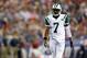 FOXBORO, MA - SEPTEMBER 12: Quarterback Geno Smith #7 of the New York Jets reacts in the first half against the New England Patriots at Gillette Stadium on September 12, 2013 in Foxboro, Massachusetts. (Photo by Jared Wickerham/Getty Images)
