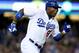 LOS ANGELES, CA - SEPTEMBER 12: Yasiel Puig #66 of the Los Angeles Dodgers runs to first on his RBI double to break a 1-1 tie in the seventh inning against the San Francisco Giants at Dodger Stadium on September 12, 2013 in Los Angeles, California. (Photo by Stephen Dunn/Getty Images)
