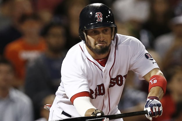 Shane Victorino Leaves with Jammed Thumb