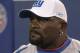 New York Giants line backer # 56 Lawrence Taylor 10 Pro Bowls (1981-90); retired after 1993 season with 1321/2 sacks inducted into Hall of Fame in 1999. on the field prior to the game during the Indianapolis Colts vs New York Giants game on September 10, 2006 at the Giants Stadium in East Rutherford NJ, The Colts won over the Giants by the score of 26 to 21. (Photo by Tom Berg/NFLPhotoLibrary)