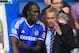 LONDON, ENGLAND - AUGUST 18: Chelsea manager Jose Mourinho talks to substitute Romelu Lukaku of Chelsea during the Barclays Premier League match between Chelsea and Hull City at Stamford Bridge on August 18, 2013 in London, England. (Photo by Richard Heathcote/Getty Images)