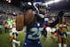 SEATTLE, WA - SEPTEMBER 15: Cornerback Richard Sherman #25 of the Seattle Seahawks celebrates after making an interception in the second half against the San Francisco 49ers at CenturyLink Field on September 15, 2013 in Seattle, Washington. (Photo by Otto Greule Jr/Getty Images)