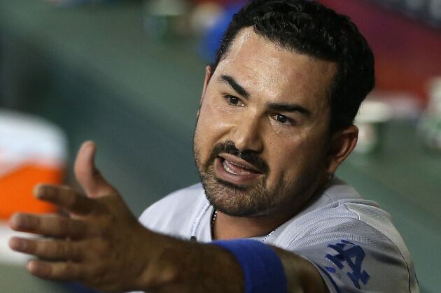 Adrian Gonzalez out with Sore Quad