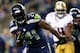 SEATTLE, WA - SEPTEMBER 15: Marshawn Lynch #24 of the Seattle Seahawks runs the ball after against the San Francisco 49ers during their game at Qwest Field on September 15, 2013 in Seattle, Washington. (Photo by Jonathan Ferrey/Getty Images)