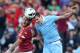 ROME, ITALY - MAY 26: Miroslav Klose (R) of SS Lazio competes for the ball with Daniele De Rossi of AS Roma during the TIM cup final match between AS Roma v SS Lazio at Stadio Olimpico on May 26, 2013 in Rome, Italy. (Photo by Paolo Bruno/Getty Images)