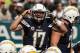 Sep 15, 2013; Philadelphia, PA, USA; San Diego Chargers quarterback Philip Rivers (17) adjusts the play at the line of scrimmage during the third quarter against the Philadelphia Eagles at Lincoln Financial Field. The Chargers defeated the Eagles 33-30. Mandatory Credit: Howard Smith-USA TODAY Sports