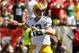 Sep 8, 2013; San Francisco, CA, USA; Green Bay Packers quarterback Aaron Rodgers (12) prepares to throw a pass against the San Francisco 49ers in the first quarter at Candlestick Park. Mandatory Credit: Cary Edmondson-USA TODAY Sports