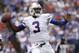 Sep 15, 2013; Orchard Park, NY, USA; Buffalo Bills quarterback EJ Manuel (3) passes during the first half against the Carolina Panthers at Ralph Wilson Stadium. Mandatory Credit: Kevin Hoffman-USA TODAY Sports