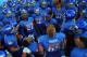 Sep 13, 2013; Boise, ID, USA; Boise State Broncos running back Jay Ajayi (27) fires up the team prior to the first half against the Air Force Falcons at Bronco Stadium. Mandatory Credit: Brian Losness-USA TODAY Sports