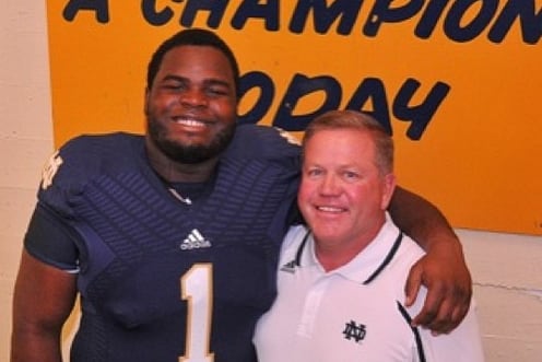 Nix Tweets Photo of Himself and Brian Kelly, Calls Him “Irish Cream”