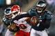 PHILADELPHIA, PA - SEPTEMBER 19: Quarterback Michael Vick #7 of the Philadelphia Eagles looks to run as linebacker Justin Houston #50 of the Kansas City Chiefs pursues during the fourth quarter of a game at Lincoln Financial Field on September 19, 2013 in Philadelphia, Pennsylvania. The Chiefs defeated the Eagles 26-16. (Photo by Rich Schultz /Getty Images)