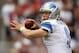 GLENDALE, AZ - SEPTEMBER 15: Quarterback Matthew Stafford #9 of the Detroit Lions drops back to pass against the Arizona Cardinals in the third quarter at University of Phoenix Stadium on September 15, 2013 in Glendale, Arizona. The Cardinals defeated the Lions 25-21. (Photo by Jeff Gross/Getty Images)