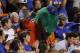 KNOXVILLE, TN - SEPTEMBER 15: The Florida Gators mascot works up the crowd against the Tennessee Volunteers at Neyland Stadium on September 15, 2012 in Knoxville, Tennessee. (Photo by John Sommers II/Getty Images)