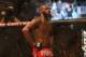 Sep 22, 2012; Toronto, ON, Canada; UFC fighter Jon Jones after defeating fighter Vitor Belfort (not pictured) during a light heavyweight bout at UFC 152 at the Air Canada Centre. Mandatory Credit: Tom Szczerbowski-USA TODAY Sports