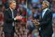 (FILE PHOTO - EDITORS NOTE: COMPOSITE OF TWO IMAGES - Image Numbers (left) 177990986 and 176924376 ) In this composite image a comparison has been made between David Moyes (L) , Manager of Manchester United and Manuel Pellegrini,Manager of Manchester City. Manchester City and Manchester United meet for the first Manchester Derby of the season on September 22, 2013 at the Etihad Stadium, Manchester. ***LEFT IMAGE*** MANCHESTER, ENGLAND - AUGUST 26: Manchester United Manager David Moyes applauds during the Barclays Premier League match between Manchester United and Chelsea at Old Trafford on August 26, 2013 in Manchester, England. (Photo by Alex Livesey/Getty Images) ***RIGHT IMAGE*** MANCHESTER, ENGLAND - AUGUST 19: Manuel Pellegrini the manager of Manchester City shouts instructions during the Barclays Premier League match between Manchester City and Newcastle United at the Etihad Stadium on August 19, 2013 in Manchester, England. (Photo by Alex Livesey/Getty Images)
